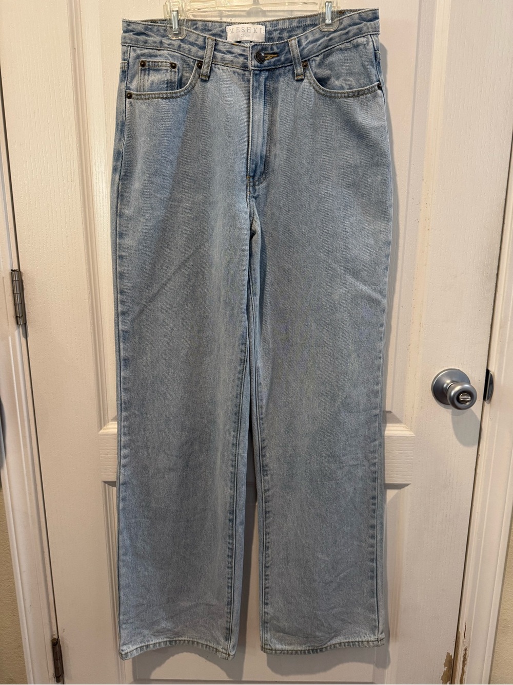 Meshki Light Blue Straight-Leg Jeans